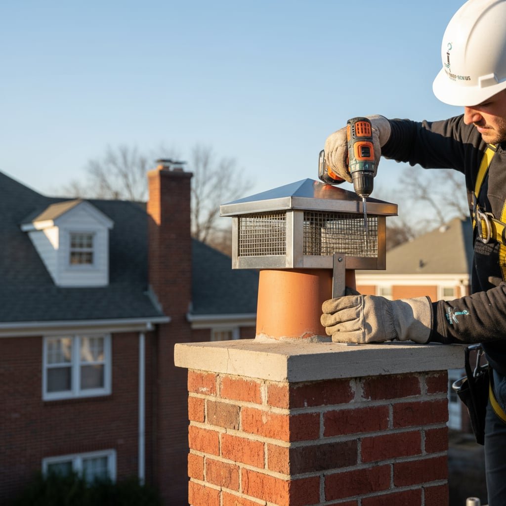 Boston Chimney Cap Installation
